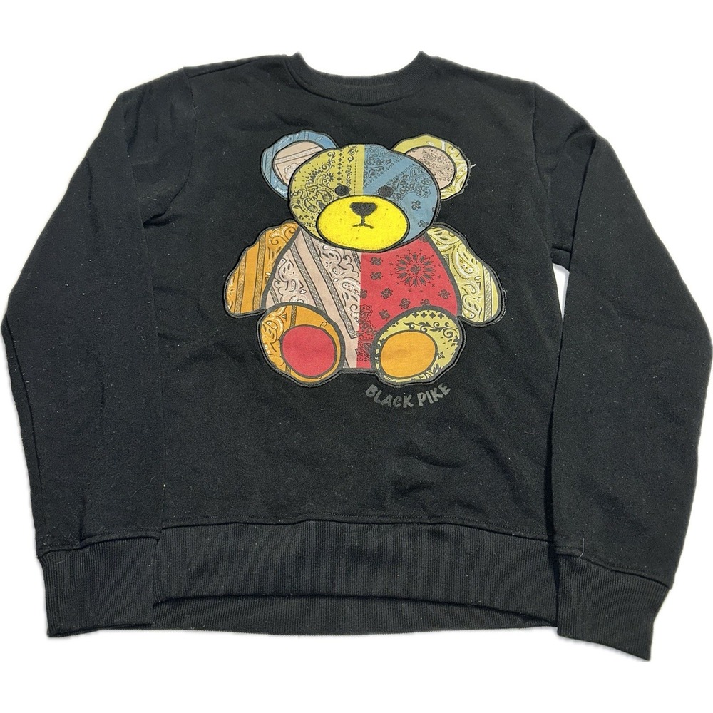 Black Pike Bear Huge Fashion Exchange Men's‎ Size S Crewneck Sweatshirt